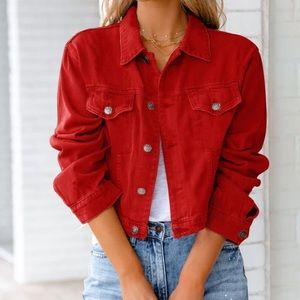Red Denim Jacket